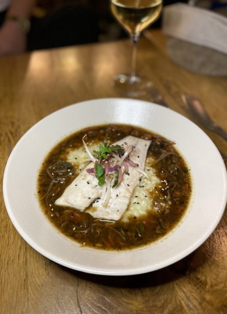 Retour de criée, risotto à l'asiatique - restaurant La Passerelle